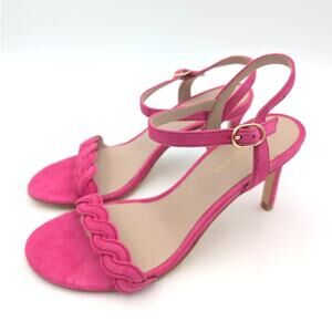 Stuart Weitzman Dancer Twistie 100 Suede Sandal Women's Pink Size US7